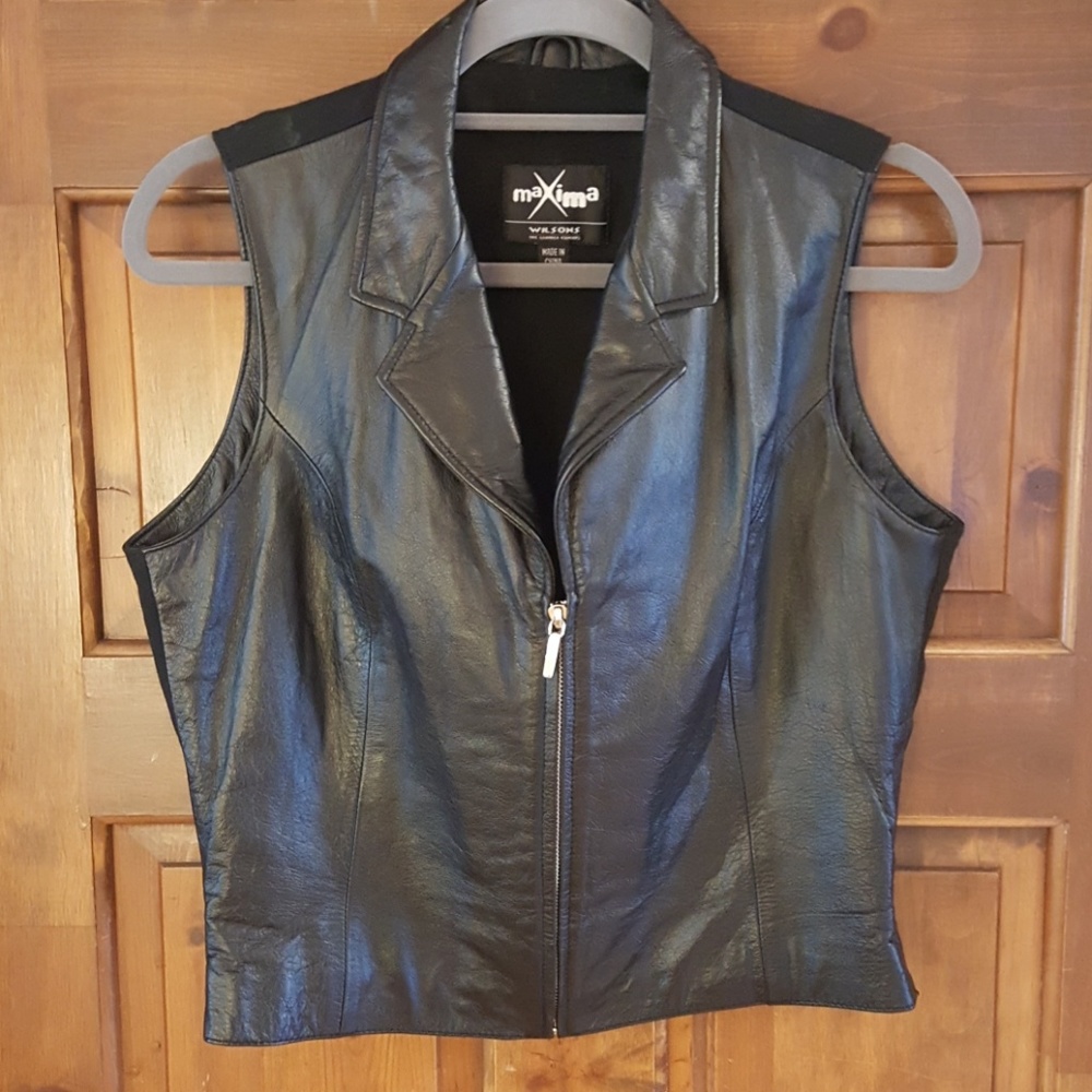 Woman's leather vest